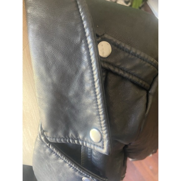 Ashley 26 International Faux Leather Black Biker Women's Jacket LADIES SIZE L - Picture 6 of 13
